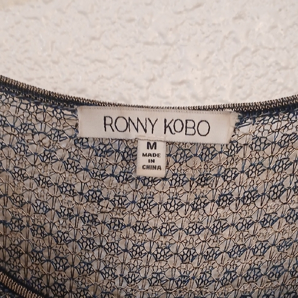 "Make Offer" Ronny Kobo Collection Gray Ruffled Bodycon Mini Dress - Picture 2 of 3